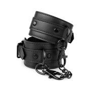 Faux Leather Handcuffs - Black - Image 5