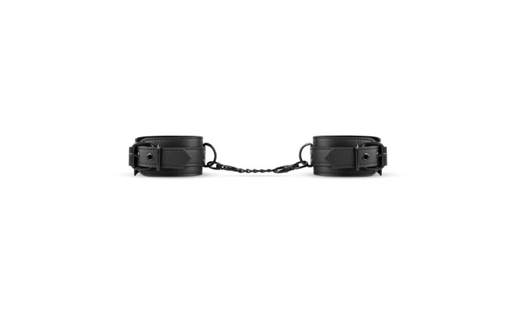 Faux Leather Handcuffs - Black - Image 6