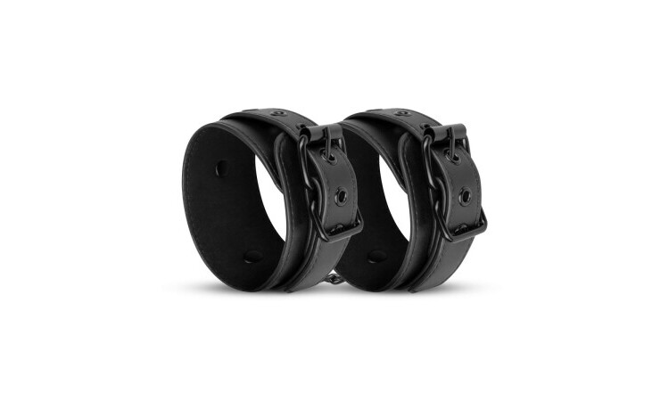 Faux Leather Handcuffs - Black - Image 7