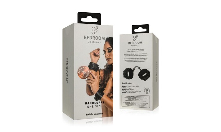 Faux Leather Handcuffs - Black - Image 1