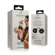Faux Leather Handcuffs - Black - Image 1