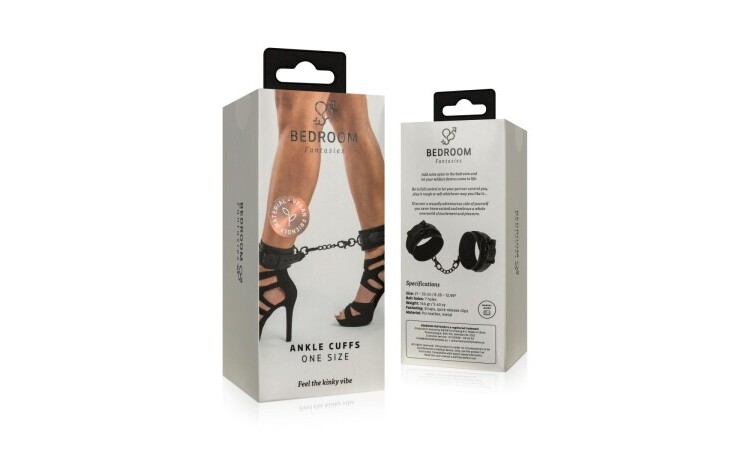Faux Leather Ankle Cuffs - Black - Image 1