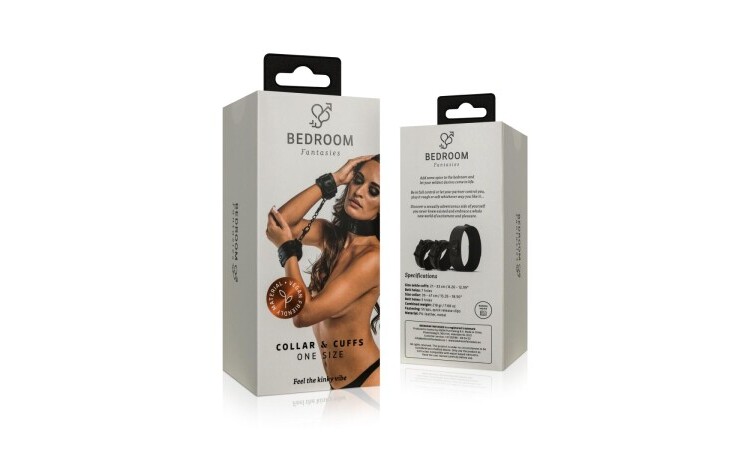 Collar & Wrist Cuffs - Black - Image 3