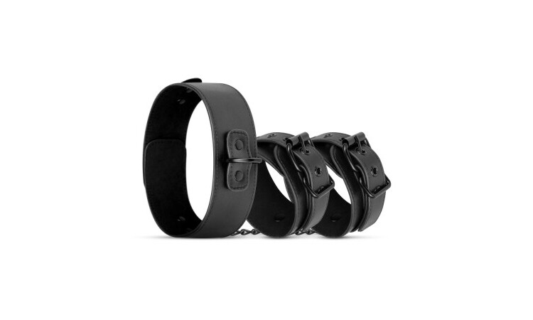 Collar & Wrist Cuffs - Black - Image 5