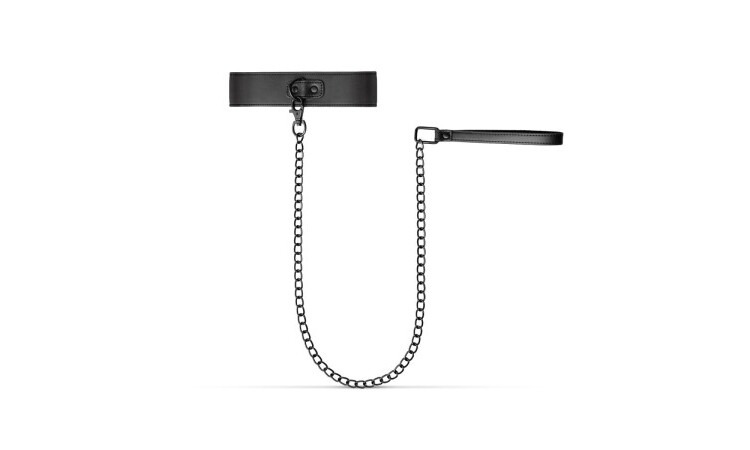 Faux Leather Collar & Chain - Image 5