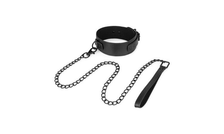 Faux Leather Collar & Chain - Image 6