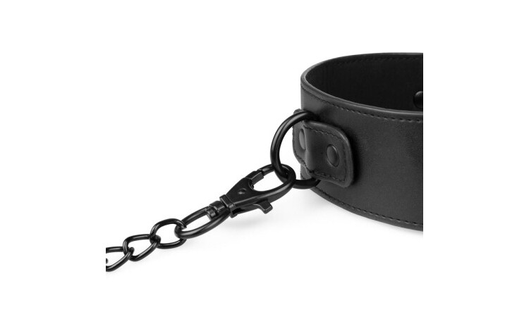 Faux Leather Collar & Chain - Image 8