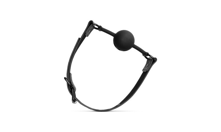 Breathable Silicone Ball Gag - Black - Image 5