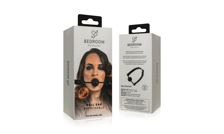Breathable Silicone Ball Gag - Black - Image 1