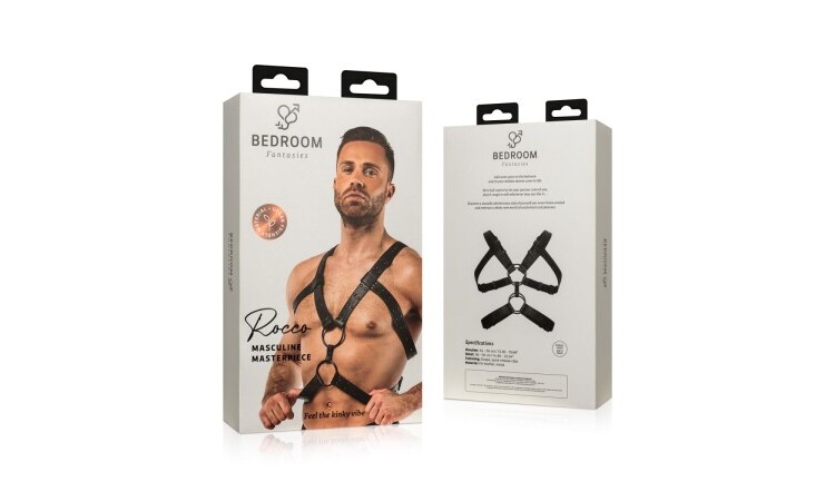 Rocco Bondage Harness - Black - Image 1