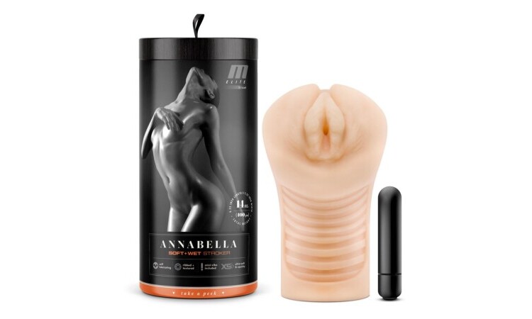 M Elite - Soft and Wet Annabella Masturbator - Beige - Image 5