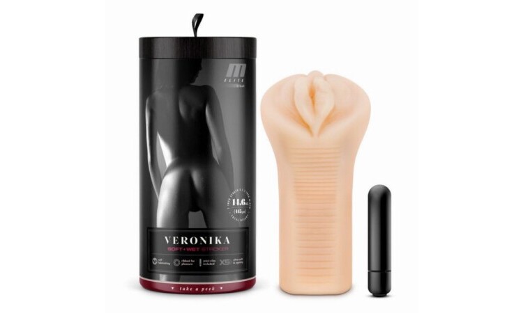 M Elite - Soft and Wet Veronika Masturbator - Beige - Image 1