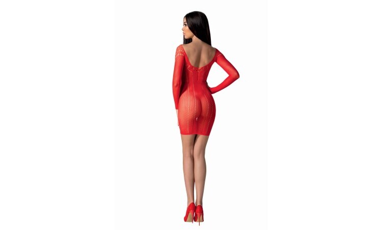 Passion - BS101 Net Dress - Red - Image 2