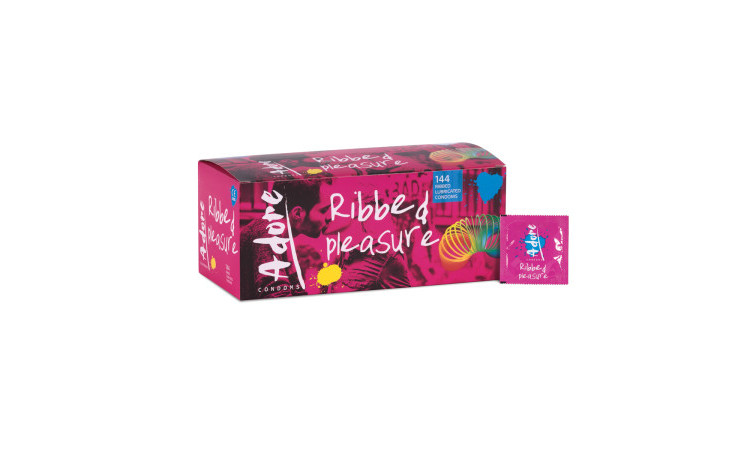 Adore Ribbed Pleasure condoms 144 pcs - Image 1