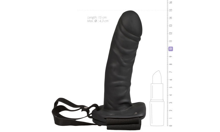 Size Matters Erection Assist Hollow Silicone Strap On - Image 4
