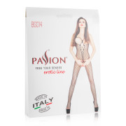 Net Catsuit With Open Cups - Black - Image 3