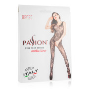 Open Crotch Catsuit Black Mesh - Image 2