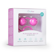Easytoys Vertical Ribbed Geisha Balls - Pink - Image 2