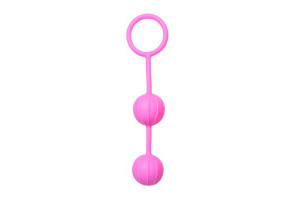 Easytoys Vertical Ribbed Geisha Balls - Pink
