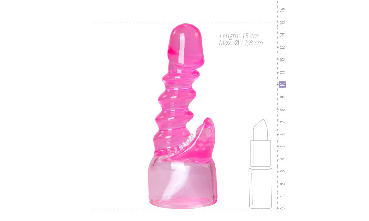 Easytoys Spiral Wand Attachment - Pink - Image 4