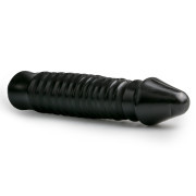 Large Dildo With Ribbed Shaft - Black - Image 3