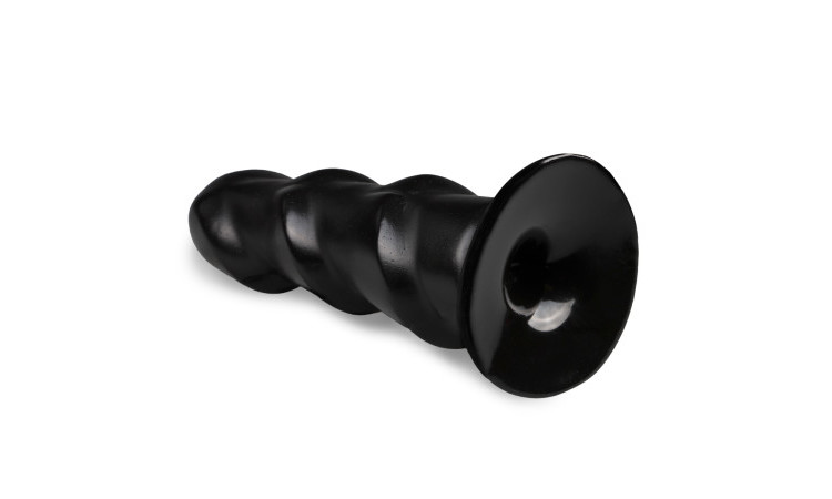 Black Anal Dildo With Ridges - Image 2