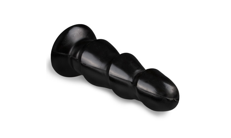 Black Anal Dildo With Ridges - Image 3