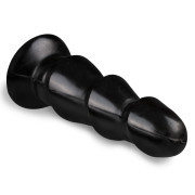 Black Anal Dildo With Ridges - Image 3