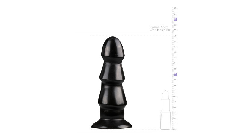Black Anal Dildo With Ridges - Image 4