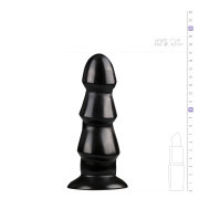 Black Anal Dildo With Ridges - Image 4