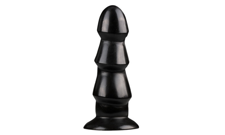 Black Anal Dildo With Ridges - Image 1