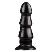 Black Anal Dildo With Ridges - Image 1