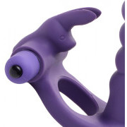 Double Delight Dual Penetration Vibrating Rabbit Cock Ring - Image 2