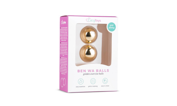 Gold ben wa balls - 25mm - Image 2