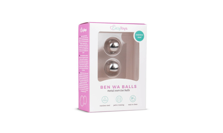 Silver ben wa balls - 19mm - Image 2