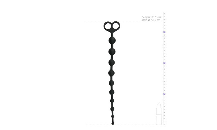 Long Anal Beads Black - Image 5