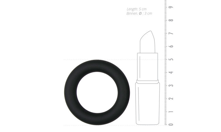 Silicone Cock Ring Black small - Image 3