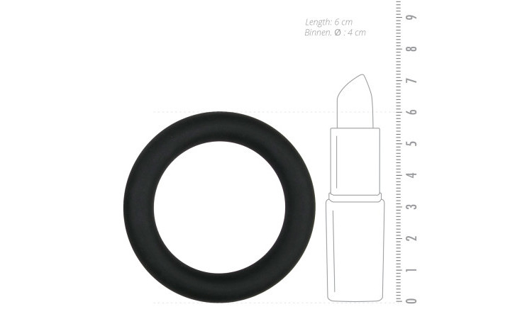 Silicone Cock Ring Black large - Image 3