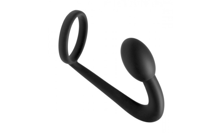 Prostatic Play Explorer Silicone Cock Ring and Prostate Plug - Image 1