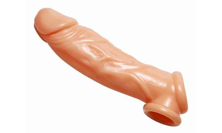 Realistic Flesh Penis Enhancer and Ball Stretcher - Image 1