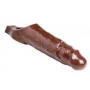 Really Ample Penis Enhancer Sheath - Brown - Image 1