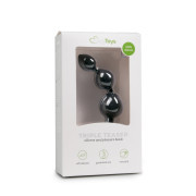 Black Silicone Anal Bead Dildo - Image 2