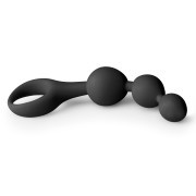 Black Silicone Anal Bead Dildo - Image 3