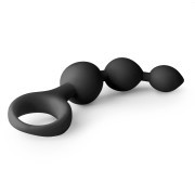 Black Silicone Anal Bead Dildo - Image 4