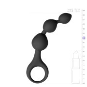 Black Silicone Anal Bead Dildo - Image 5