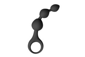 Black Silicone Anal Bead Dildo