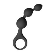 Black Silicone Anal Bead Dildo - Image 1