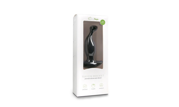 Black Silicone Prostate Vibrator - Image 2