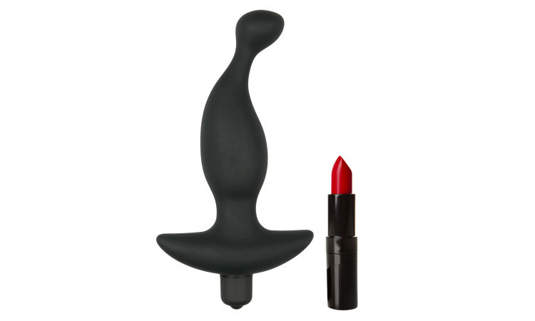 Black Silicone Prostate Vibrator - Image 5