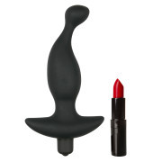 Black Silicone Prostate Vibrator - Image 5